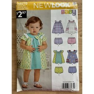 New Look Sewing Pattern 6275 Babies' Dress and Panties‎ Size NB-L